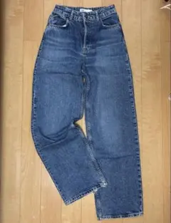ZARA ストレートワイドデニムパンツ　34サイズ