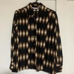 柄シャツ 古着