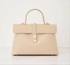 VIS ひねり金具 ワンハンドルバッグ 2WAY 軽量 ベージュのサムネイル