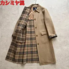 バーバリーズ シェットランドツイード ロングコート ノバチェック