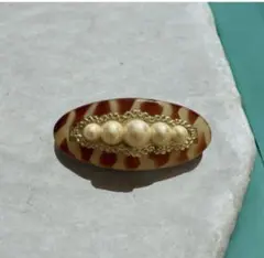 vintageレトロアンティーク年代物ビッグサイズバレッタ髪留め