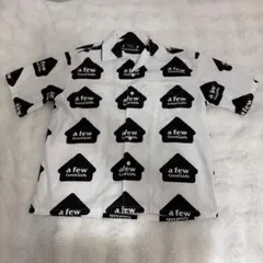 a few Good kids 半袖シャツ ホワイト/ブラック