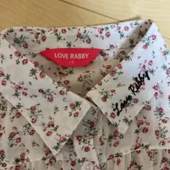 LOVE RABBY  花柄　シャツ ワンピース  150のサムネイル