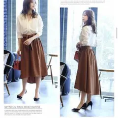 【4L 大きいサイズ】RUIRUE BOUTIQUE タックブラウス　セレモニー