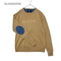 KLANDESTINE コットンニット セーター エルボーパッチ メンズ L