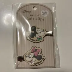 ウォルトディズニー　ヘアークリップ　ミッキー　ミニー　ヘアクリップ