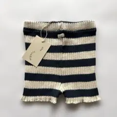 Organic zoo ニットパンツ ボーダー 3-4y