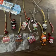 【訳あり】ハローキティ ご当地ストラップ 9個セット
