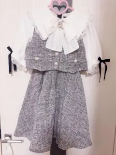 ROJITA ベストレイヤードライクワンピース ツイード