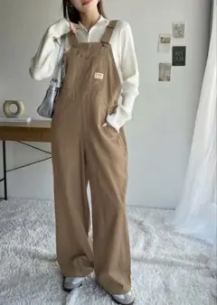 未使用！JAVA　オーバーオール　モカ　Ｌ