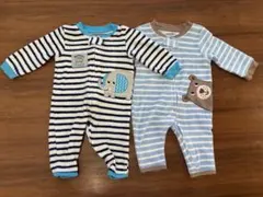 ロンパース2点セット（ぞう、くま刺繍）