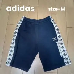 入手困難　adidasアディダス　ハーフパンツ　トレフォイルロゴ　刺繍　ネイビー