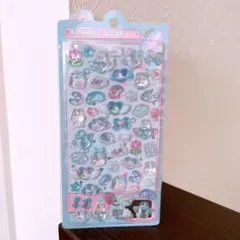 ボンボンドロップシール　みずいろボンボン　うさぎ　リボン　正規品