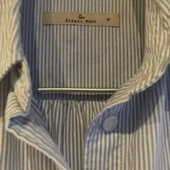 GLOBAL WORK ストライプ 長袖シャツ M