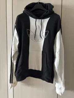 adidas Originals フード付きパーカー ブラック/ホワイト