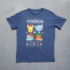キ*。様 メンズM【A品】ポケモンUSA古着Tシャツ紺1850