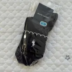 【7041】ラルフローレン ワンポイント刺繍 折り返し ソックス21-22 新品