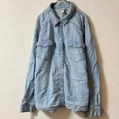 MOSSIMO 【XXL】長袖シャツ ライトブルー 海外古着 一点物 インポートのサムネイル