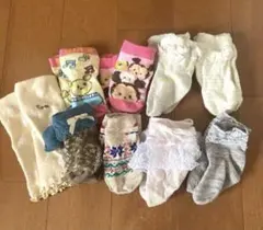 女の子　ベビー靴下 9足セット まとめ売り　約9-12cm 保育園