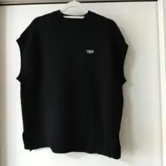 RAGEBLUE プチ刺繍ニットベスト ブラック　M