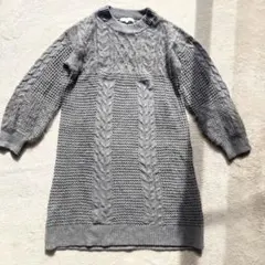 grove グレー ニットワンピース M ワンピース ニットワンピ グローブ