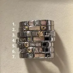 イタリアンチャーム ブレスレット【番号で選べる】 シルバー×ゴールド、ステンレス