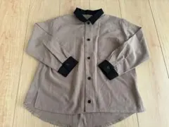バイカラー 長袖シャツ