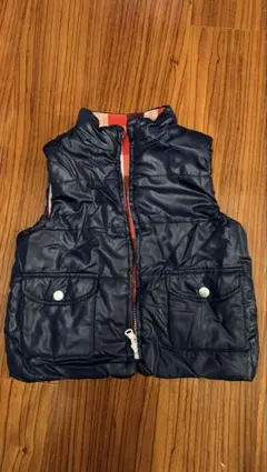 LAGOM（ラーゴム） キッズ 中綿ベスト リバーシブル 赤チェック