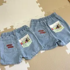 ミッキーマウス デニムショートパンツ 110 90