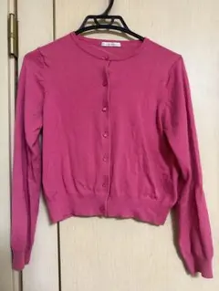 【ウィルセレクション】UVカット長袖カーディガン ピンクのサムネイル