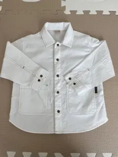 美品！petit mainキッズ100サイズ　ホワイトシャツ