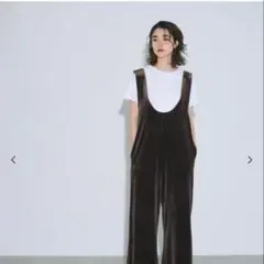 coca ブラウンベロアサロペット サイズM