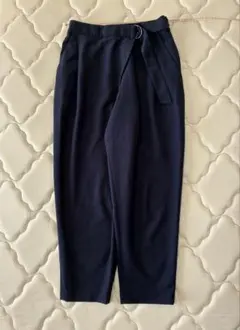 【GLOBAL WORK】ネイビー ベルト付き パンツ