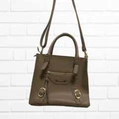 2way バッグ　デザインショルダー　ハンド　レザー