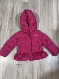 ラルフローレン キッズ ダウンジャケット 110cmピンク フリル付きフードあり