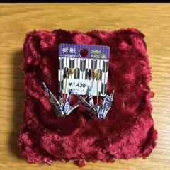 新品未使用　倭物やカヤ　 折り紙 鶴 花菱 ピアス 日本製　お正月　成人式　和風