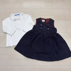 ファミリア　ブラウス　ジャンパースカート　80 セット