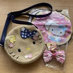 キティちゃん ハンドバッグ　髪ゴム　ハンドタオル　セット