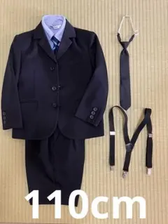 フォーマルスーツ　卒園入学　半ズボン　長袖シャツ　ネクタイ　110cm