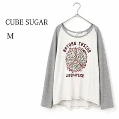 CUBE SUGAR キューブシュガー ハート 長袖Tシャツ M ロンT 薄手のサムネイル