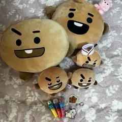 バラ売り不可 BTS BT21 SHOOKYぬいぐるみ マスコット等7点セット
