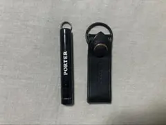 ジャンク品　porter レザー キーホルダー ライト