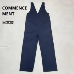 コメンスメント COMMENCEMENT チノ サロペット ネイビー コットン