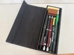 【2Way】キングジム レザフェス 合皮 ペンケース ペントレーのサムネイル