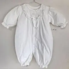 パイル地ロンパース・白 ☆退院時やお宮参りにも☆