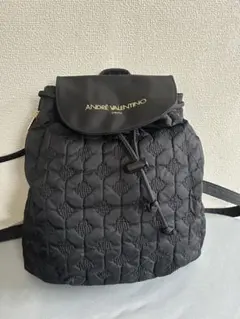 BALLY ブラック ナイロン キルティング ハンドバッグ 巾着バック 黒 