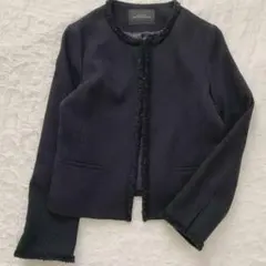 green label relaxing フリンジノーカラージャケット　40