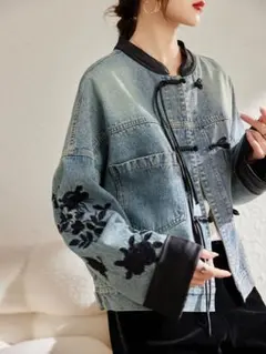 デニム生地✭オーバーサイズジャケット★秋冬おすすめ普段着デート用