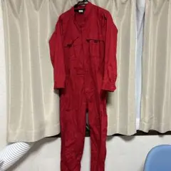 つなぎ オーバーオール 赤