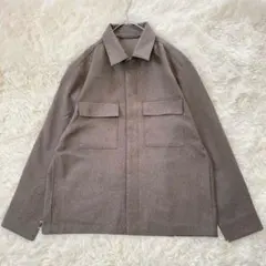 ジーユー　CPOシャツジャケット ブラウン M たオーバーサイズ　カジュアル